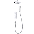 TMV2 WRA WRAS MURD THERMOSTATIQUE Double support de soupape dissimulé avec combiné bras de douche 8 &#39;&#39; Douche de salle de bain de la piste de douche